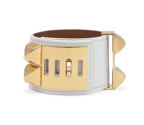 hermes collier de chien white